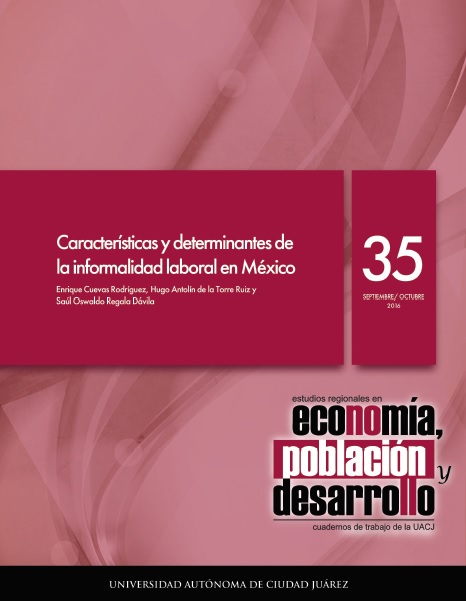 					Ver Vol. 6 Núm. 35 (2016): Características y determinantes de la informalidad laboral en México
				