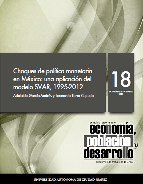 					Ver Vol. 3 Núm. 18 (2013): Choques de política monetaria en México: una aplicación del modelo SVAR, 1995–2012
				