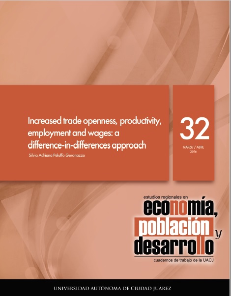 					Ver Vol. 6 Núm. 32 (2016): Increased trade openness, productivity, employment and wages: a difference-in-differences approach
				