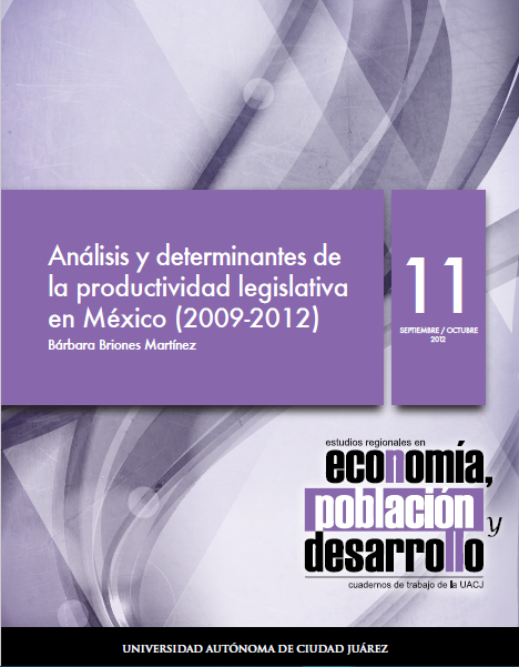 					Ver Vol. 2 Núm. 11 (2012): Análisis y determinantes de la productividad legislativa en México (2009-2012)
				